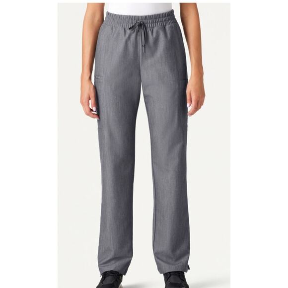 Jaanuu Women's Payla Classic High-Waist Scrub Pant -Heather Gray - Size XS - Picture 1 of 8